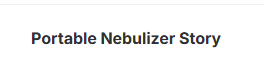 Portable Nebuliser Story Coupons